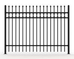 Customized Black Zinc Steel Metal Garrison Fence Panels Maintenance Free