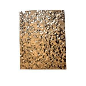 China 0.25mm Stamped Water Wave Stainless Steel Panel 316L Ripple Sheet For Ceiling wholesale