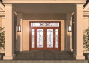 China Custom Front Entry Door Glass , Colored Decorative Glass Panel For Door wholesale