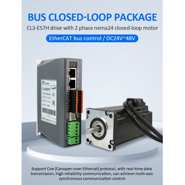 Lichuan DC Closed Loop Stepper Motor Drivers Kit 2.8N.m 2 Phase Nema24 DC24V~48V 4.5A 1000PPR