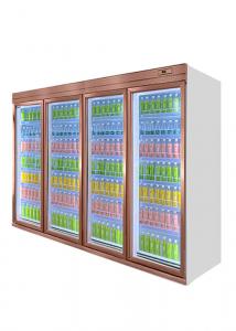 China Air Cooling Soft Drink Display Refrigerator With Self Closing Door wholesale