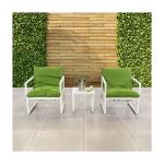 Outdoor Leisure Aluminum Garden Chair Aluminum Lounge Set L 45 x W48 x H45cm