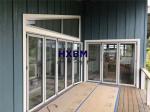 EPDM Aluminum External Folding Doors 12A Glass Waterproof 75mm Depth