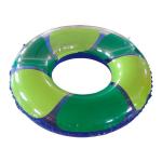 Inflatable swim ring with flowers