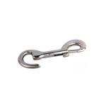 Double Ended Open Fixed Eye Bolt Snap Hook 4'' Zinc Alloy Diecast Nickel Plated