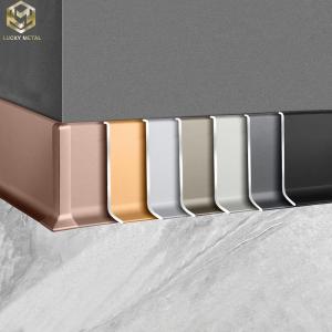 China Residential Recessed Aluminium Skirting Profile Electroplated Finish on sale