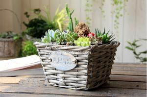 China home dicorative wicker garden baskets table flower wicker basket manufacturer wholesale
