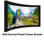 Hot Selling Lowest Cost 80" Cinema Curved Frame Projection Screen 16:9 Ratio