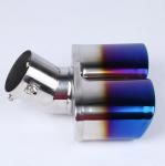 PUERXIN Car Modification Accessories Burnt 19cm Stainless Steel Exhaust Pipe