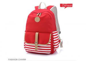 China Teens Girls USB Charger Lightweight School Backpack Canvas Polyester Lining on sale