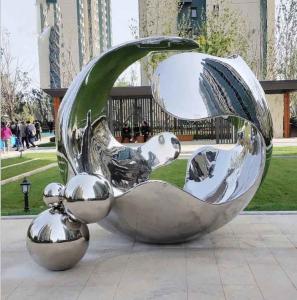 China Customized Outdoor Metal Sculpture , Garden Contemporary Outdoor Sculpture wholesale