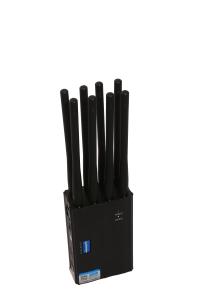 China 8 frequency band handheld mobile phone signal masker GSM DCS 3G 4G mobile phone jammer WiFi Lojack GPS jammer wholesale