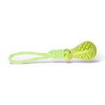 Versatile Dog Chew Toy with Cotton Handle - Treat Dispensing for Oral Health -
