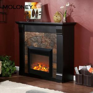 China 690mm Wall Mounted Electric Fireplace With Mantel Single / Mutil-Color wholesale