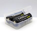 Soshine 3.7V Li-ion 18500 1400mAh Rechargeable battery with PCB, protected