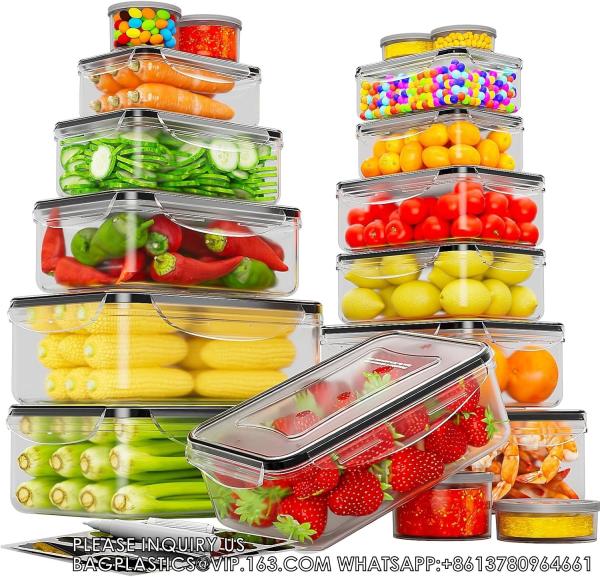 Food Storage Containers With Lids Airtight Freezer Containers Leakproof Plastic
