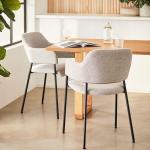Customized Color Metal Legs Velvet Dining Chair for Minimalist Nordic Leisure in