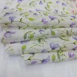 100-120gsm Animal Floral Silk Chiffon Fabrics 70% Silk 30% Cotton Blend Material