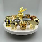 Custom Logo Perfume Bottle Caps For FEA15 Glass Bottle In Antique Brass Finish
