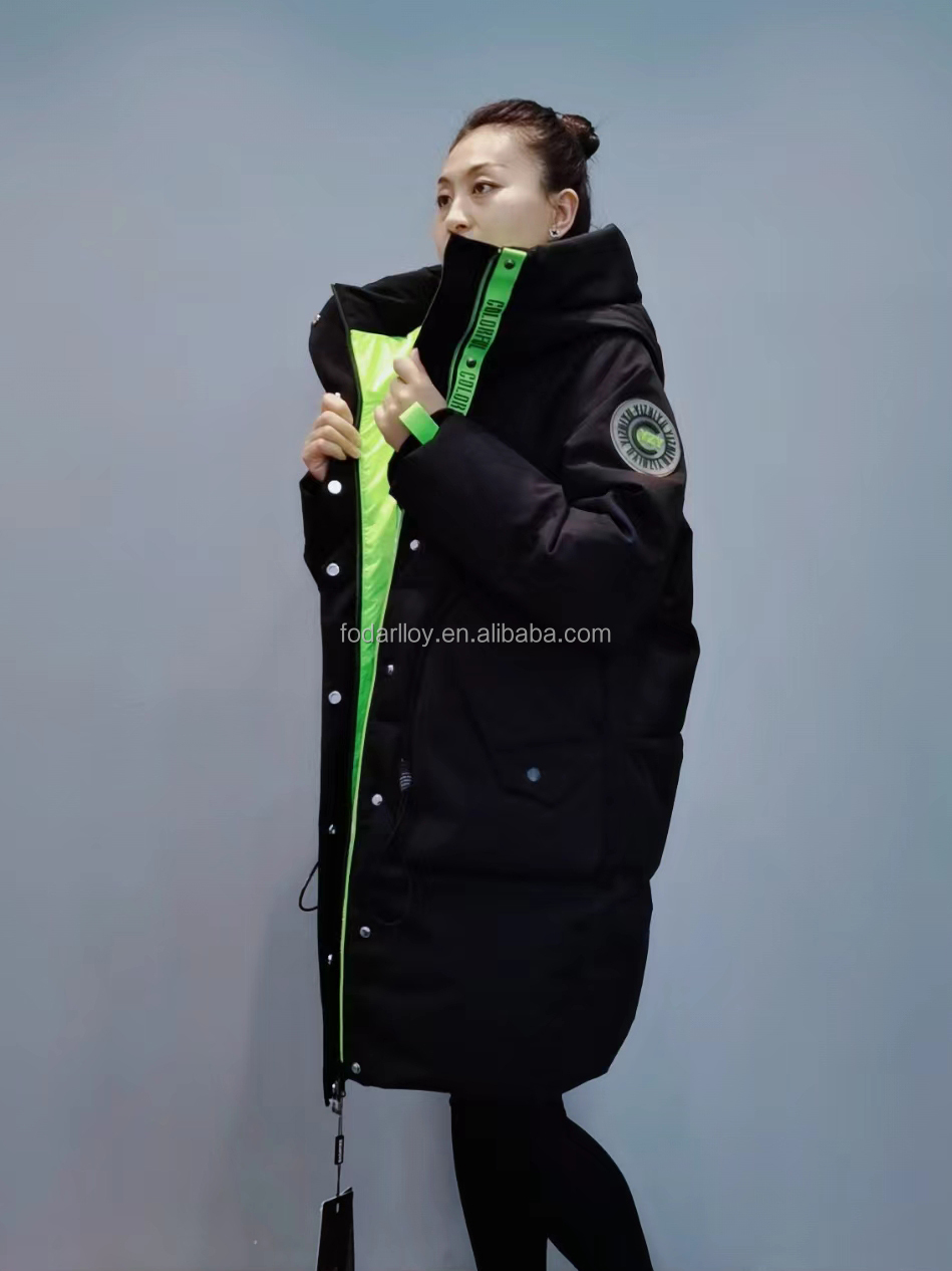 FODARLLOY F22565 Ladies Warm Hooded Cotton-padded Clothes Women Slim Long Winter Jackets Women Coats