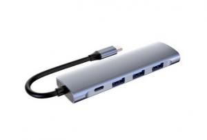 China Multiple Superspeed 5 In 1 PD Port USB C HUB Adapter ABS Aluminum Alloy wholesale