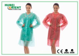 China PP SMS MP Tyvek Disposable Laboratory Coat With Shirt Collar wholesale