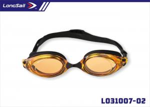China Adjustable Training Myopic Optical Underwater Swim Goggles With Amber, Brown Pc Lens on sale
