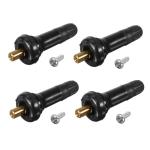 Black Tpms Tire Valve Replacement , Rubber Car Valve Stem Low Consumption