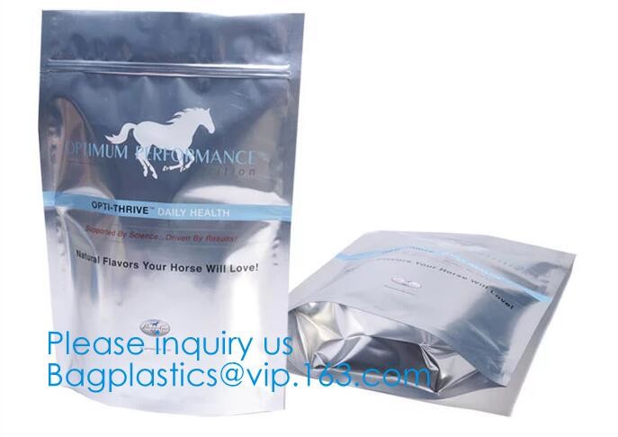 5 kg dog food handle bag Aluminum Foil Side Gusset Quad Sealed Dog Food Bag Stand Up Pet Feed Pouches Large PET FOOD PAC