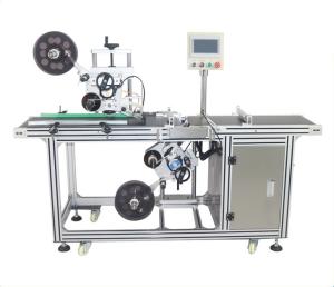 China Wood Packaging Auto Double Sided Labeling Machine for Carton Assembly Line Production wholesale