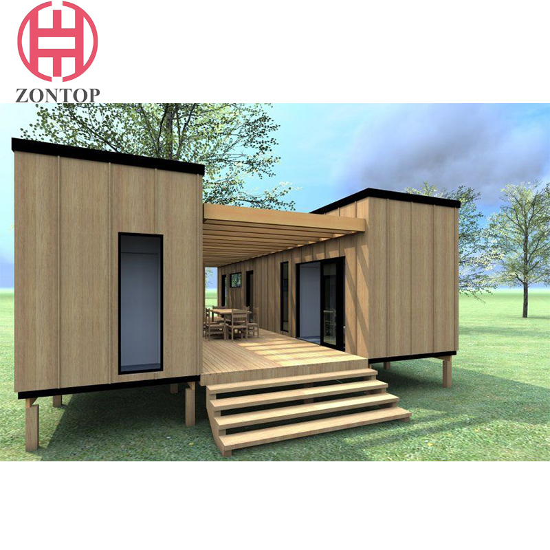Zontop Modern Frame Cheap Easy Assemble 2 Story China High Quality Movable Steel Structure Resort Prefab Houses