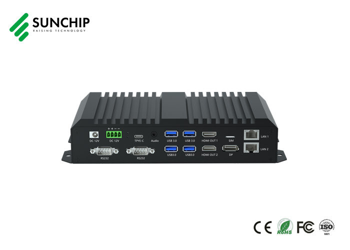 RK3588 8K Industrial HD Media Player Box RS232 RS485 Dual Lan 5g Wifi 5.0bt DP