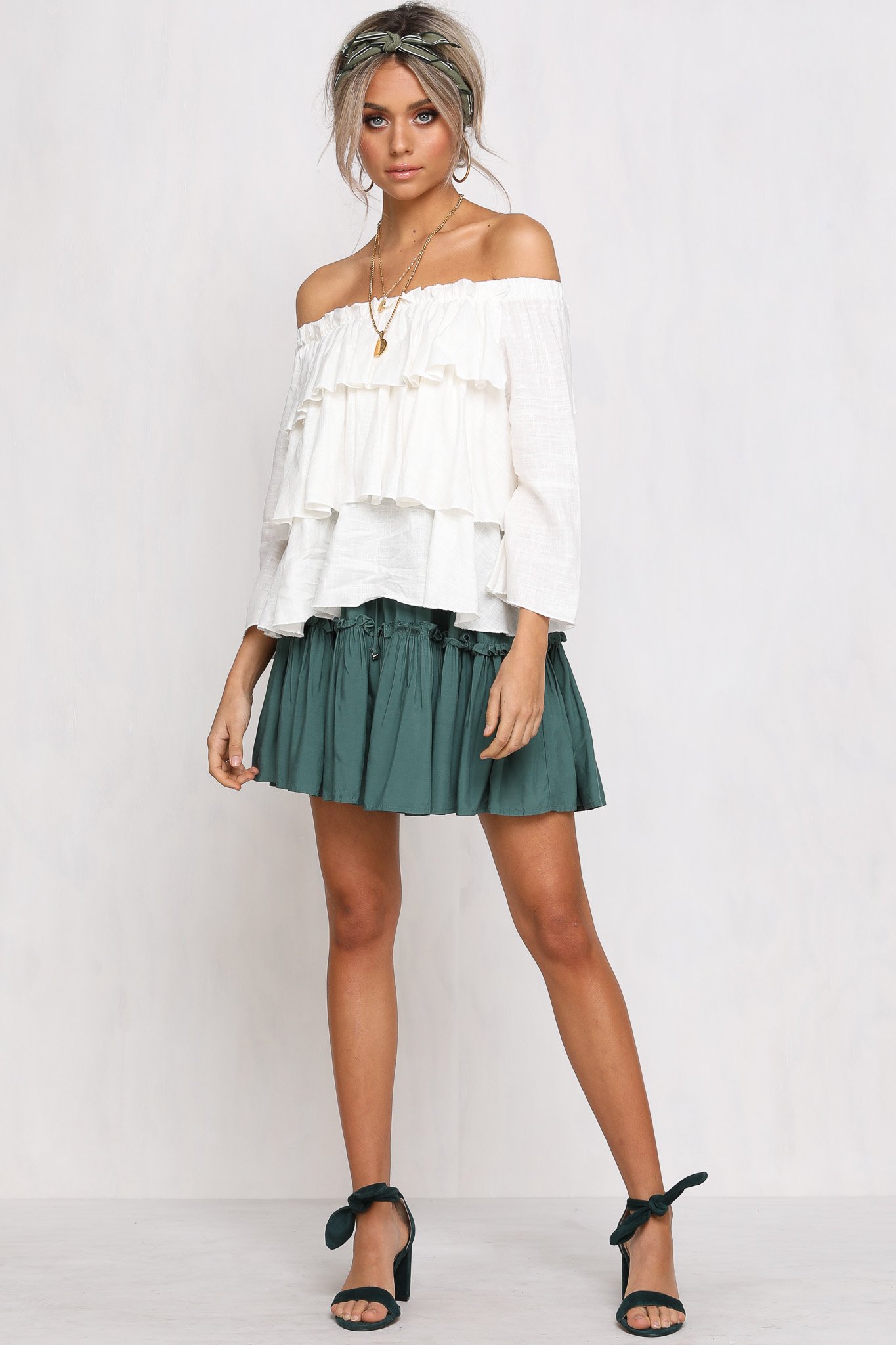 Womens Tops Blouses 2018 Off Shoulder Ruffle Top In White