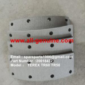 China 20018432 BRAKE PAD TEREX RIGID DUMP TRUCK NHL TR35A TR50 TR60 TR100 3303 3304 3305B 3307 CUMMINS ALLISON UNIT RIG MT4400 wholesale