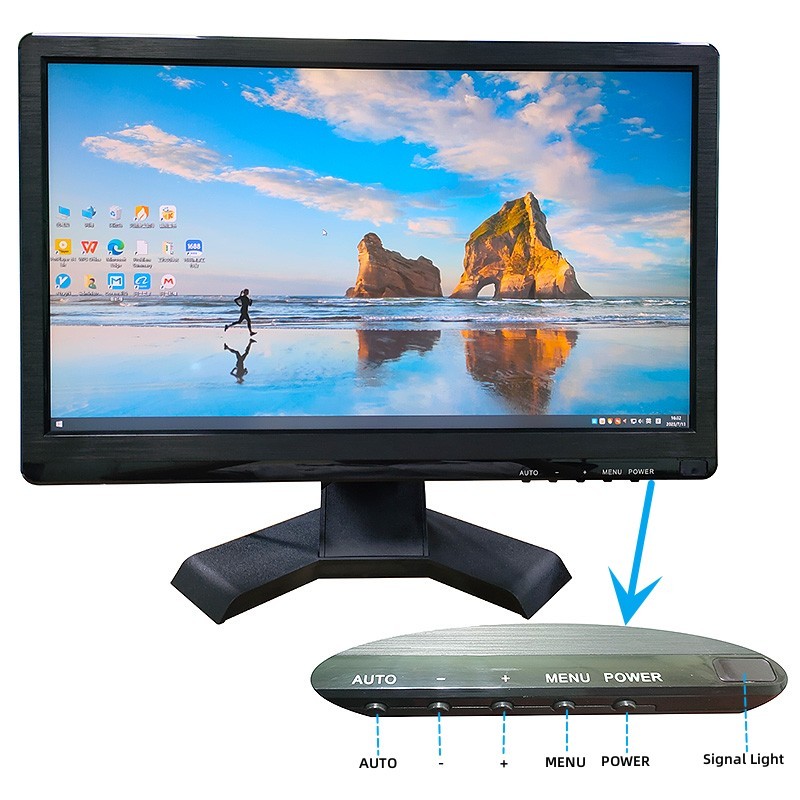 Widescreen 15.6 Inch 16:9 LED Computer Monitor With IPS TFT Panel