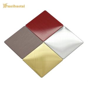 China 0.75mm Thickness Stainless Steel Sheet Red Color Hairline Brushed Decorative Rice Cooker wholesale