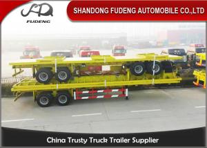 3 Axle 40 Ton Flatbed Container Trailer 40 Feet Semi Trailer With Bogie Axle
