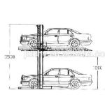 2700kg 220V Twin Post Auto Parking Lift Combinable Double Overall Height 3530mm