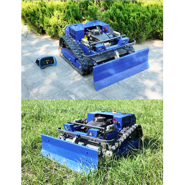 Factory Direct Cordless DIY Remote-controlled Lawn Mower with 150mm Track Width and Snow Shovel for Estate Lawns