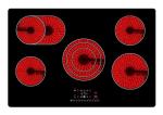 AC240v 77cm 5 Burner Electric Ceramic Hob For Hotel