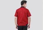 Standing Collar Industrial Work Uniforms Two Triangle Pockets Blended Twill