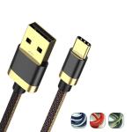 2.5A Gold Plated Denim Fast Charger Cable 480mbps Transmission Speed