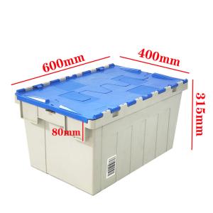 China 600x400x315mm Plastic Moving Totes Storage Boxes Nestable Plastic Crate wholesale
