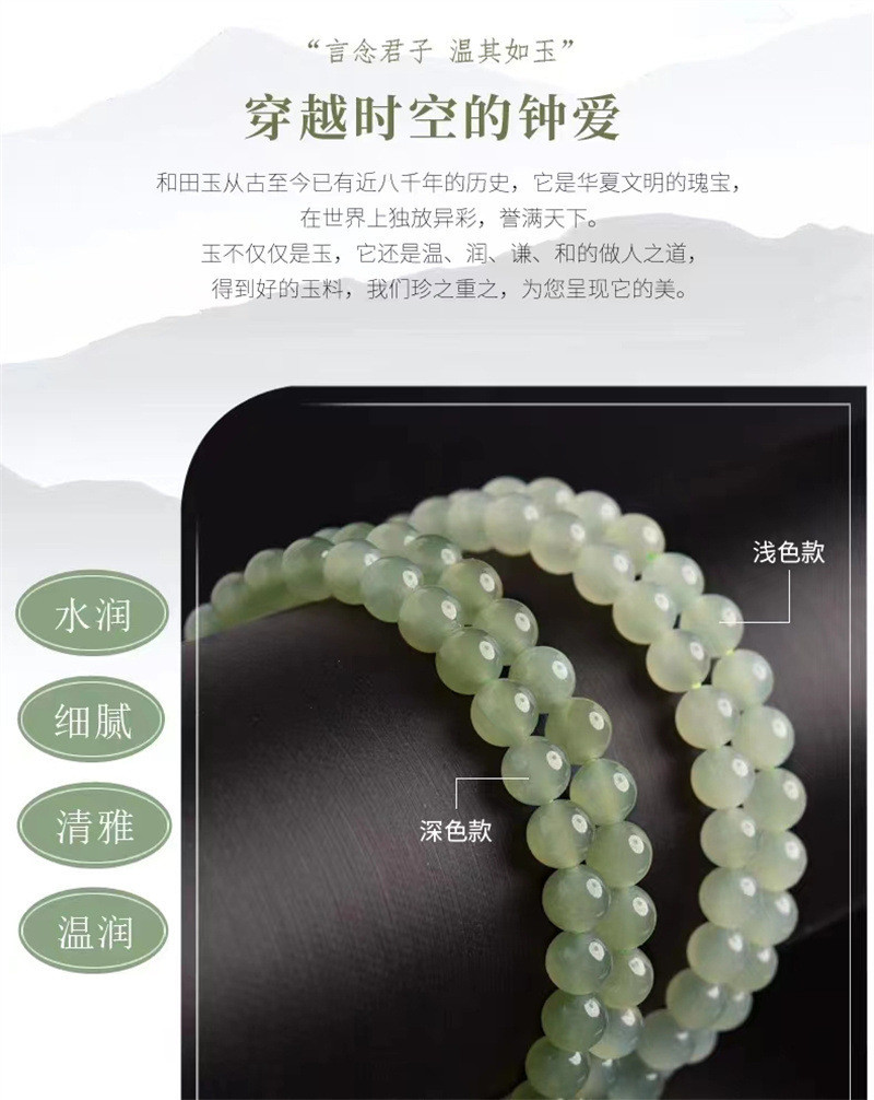 Fashion Jewelry Natural Healing Crystal Green Jade 10mm Bracelets Beaded Bracelets Gemstone Bead Bracelet For Gifts