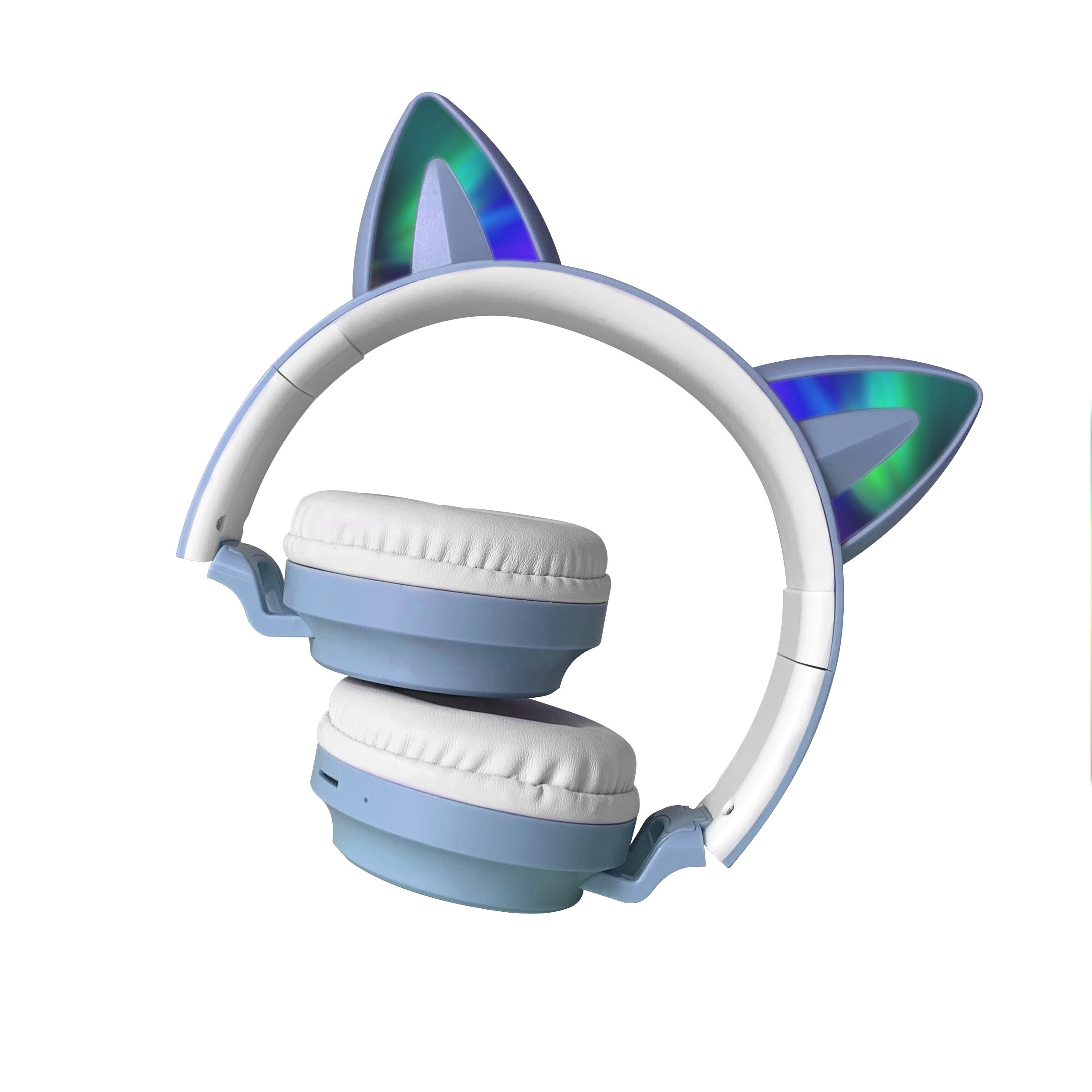 OEM Cat Ear Wireless Foldable bluetooth Headphones With RGB Light Microphone