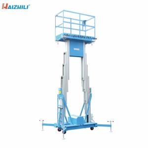 China 300KG 6M Double Mast Aerial Work Platform , Aluminium Industrial Lifting Equipment wholesale