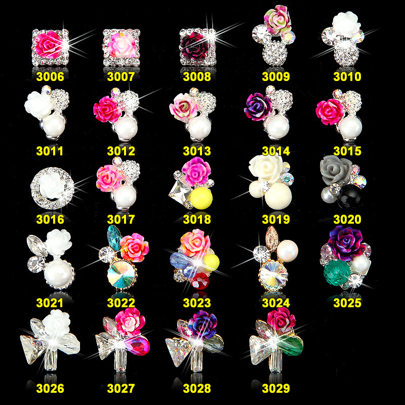 NEW Arrival jewelry nail art cabochons for nail art decoration - nail jewelry made with austrian oktant chaton, preciosa