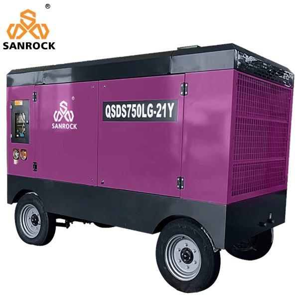 Mining Rotary Screw Portable Diesel Air Compressor
