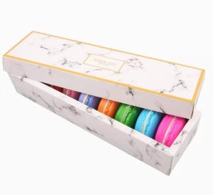China Round Macaron Box Packaging Handmade Cardboard Cookie Box Folder wholesale