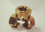 Yellow Galvanized Hexagon Slotted Nut , 14mm 1.5 Lug Nuts For Fastening